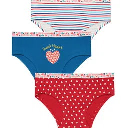 Bodycare Kids Girls Pack Of 3 Assorted Conversational Printed Cotton Briefs-picture-1