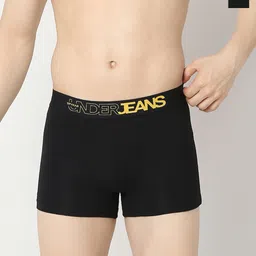 Underjeans by Spykar Men Mid-Rise Trunks UJERPTC056DULLPURPLEBLACK-DULLPURPLEBLACK-picture-17