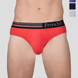 FRENCHIE Pack Of 4 Assorted Pure Cotton Briefs CASUALS_4000_PO4_S-image-67