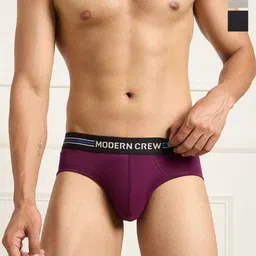 MODERN CREW Men Pack of 3 CoolSense Cotton Briefs Underwear-picture-27