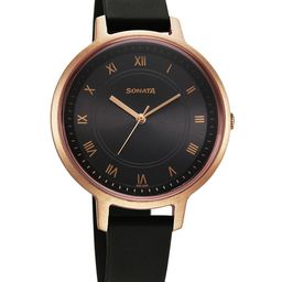 Sonata Splash Women Brass Round Dial Analogue Watch 87049PP21W-44