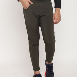 CHIMPRALA Boys Olive Green Solid Dry Fit Track Pants-image-68