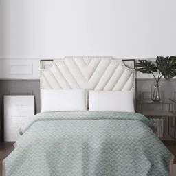 URBAN DREAM Green & Grey Printed 180-249 TC Cotton Double Queen Bedsheet-image-53