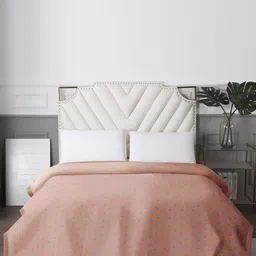 URBAN DREAM Peach Colored Floral Cotton Double Queen Bed Covers-image-58