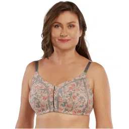 Enamor Womens F097-non Padded Wirefree Full Coverage Smooth Contour Lift Bra Grey-picture-14