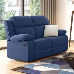 urban ladder Griffin Fabric Two Seater Manual Recliner in Lapis Blue Fabric-picture-13