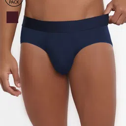 FREECULTR Men Pack Of 2 Solid 3X Anti-Microbial Air-Soft Micromodal Briefs FC-CX-B-PW-SPB-10