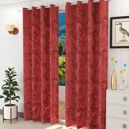 presto Red Poly Cotton Door Curtain-picture-40