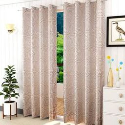 presto Beige Poly Cotton Window Curtain-picture-14