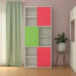 adona Astra Engineered Wood Kids Bookshelf in Strawberry Pink Verdant Green ...-picture-20