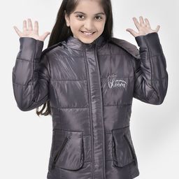 Crimsoune Club Girls Black Floral Embroidered Lightweight Padded Jacket-image-48