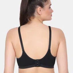 Amour Secret Black & Blue Floral Bra Full Coverage Lightly Padded image 4