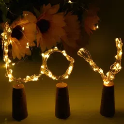 ENORMITY  Yellow Rice Shape String Lights image 4