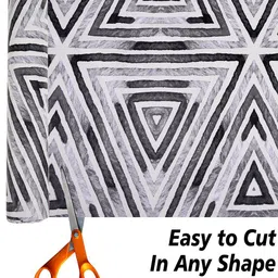 Kuber Industries Grey 2-Pieces Triangle Design Shelf Liner Cabinet Mat image 3