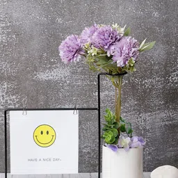Bonhomie White & Gold-Toned Ceramic Planters With Metal Stand-19