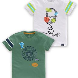 CODEZ Boys Pack Of 2 Printed Cotton T-shirts-45
