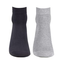 Bonjour Men Pack Of 2 Assorted Sweat Absorbency Cotton Ankle-Length Socks-35