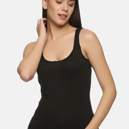 NOT YET by us Women Black Solid Cotton Camisole-image-25
