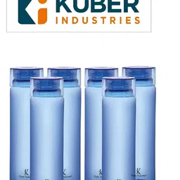 Kuber Industries Blue Set of 6 Plastic Solid Water Bottle-13