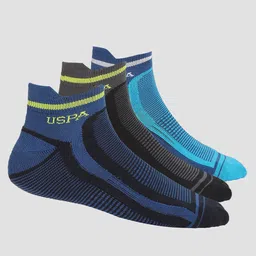 U.S. Polo Assn. Men Pack Of 3 Patterned Ankle-Length Socks-picture-27