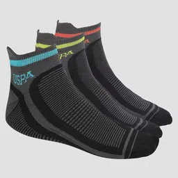 U.S. Polo Assn. Men Pack Of 3 Patterned Ankle Length ES006 Socks-image-40