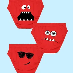 NUSYL Boys Pack Of 3 Printed Cotton Briefs NUBCBRFPO3.0092-image-22