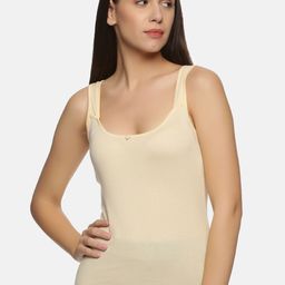 NOT YET by us Women Cream Coloured Solid Cotton Camisole-image-61