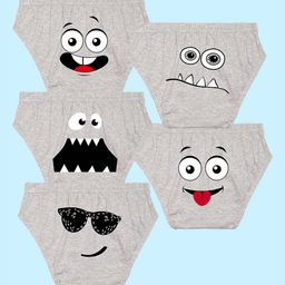 NUSYL Boys Pack Of 5 Printed Cotton Basic Briefs NUBCBRFPO5.0028-image-30