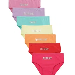 Charm n Cherish Girls Pack Of 7 Printed Basic Briefs-image-49