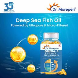 Dr. Morepen Dr. Morepen Omega-3 1250mg Fish Oil 60 Softgels & Cod Liver Oil 100 Softgels Combo,  2 Piece(s)/Pack  image 4