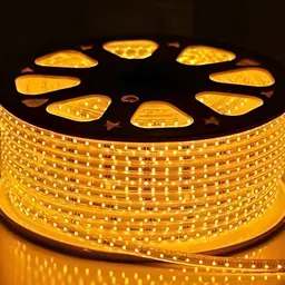 SPARK WORLD Yellow Rice Shaped Rope String Lights-10