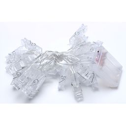 ENORMITY White & Yellow Photo Clip Shape String Lights-13