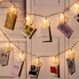 SPARK WORLD Yellow Photo Clip Shape LED Fairy String Lights-88