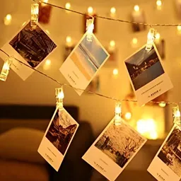 SPARK WORLD Yellow Photo Clip String Lights-33