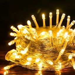 ENORMITY Yellow Rice Shape String Lights image 1