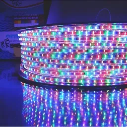 ENORMITY Blue & White Rice Shape String Lights image 1