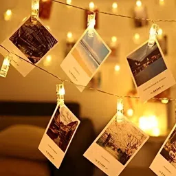ENORMITY Gold Toned Photo Clip Shape String Light image 1