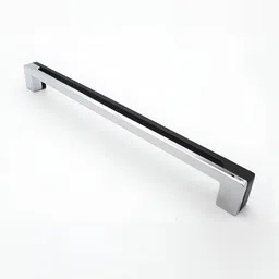 Rab Black & Silver Toned Matte Finished Zinc Door Handle-9