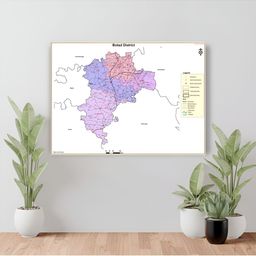 Wallpics White & Purple Botad District Map Water Resistant Wall Sticker-image-74