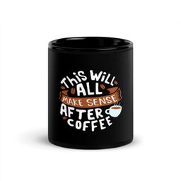 RISH Black & White Printed Ceramic Glossy Coffee Mug 325 ml-13