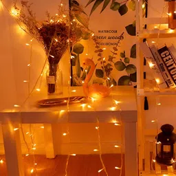 SPARK WORLD Orange & White Rice Shape String Lights image 2