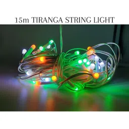 SPARK WORLD Orange & White Rice Shape String Lights image 2