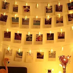 SPARK WORLD White Photo Clip String Lights image 2