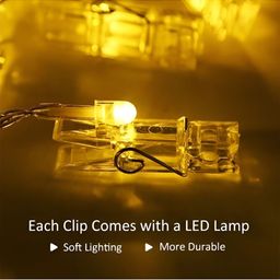 ENORMITY White Photo Clip Shape String Light image 2