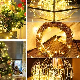 SPARK WORLD 50 Yellow Rice Shaped LED String Lights image 3