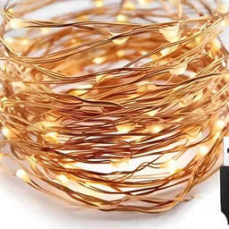 SPARK WORLD 50 Yellow LED Fairy String Lights image 4