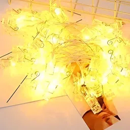 SPARK WORLD Yellow Photo Clip Bulb String Lights image 4