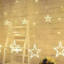 SPARK WORLD 138 Yellow Star Shaped LED String Lights image 5
