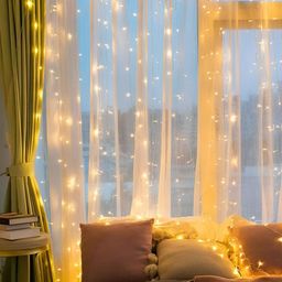 ENORMITY Yellow Rice Shape String Lights image 3