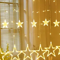 SPARK WORLD Gold Toned Star Shape String Lights image 2